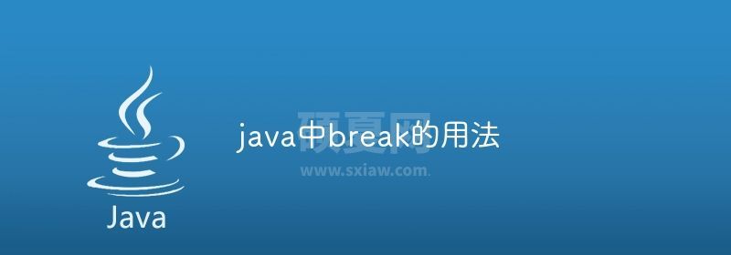 java中break的用法