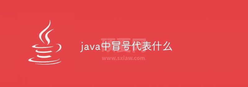 java中冒号代表什么