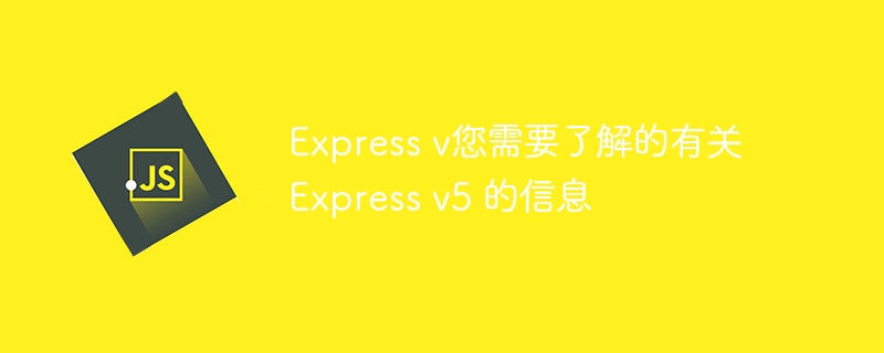 Express v您需要了解的有关 Express v5 的信息