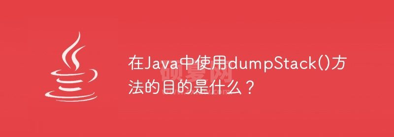 在Java中使用dumpStack()方法的目的是什么？