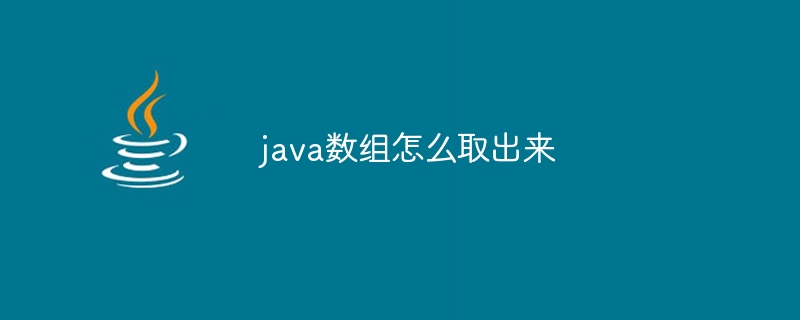 java数组怎么取出来