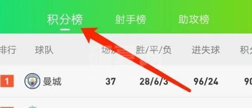 爱奇艺体育怎么查看积分榜?爱奇艺体育查看积分榜教程截图