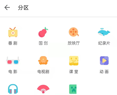 哔哩哔哩分区怎么进入?哔哩哔哩分区进入方法截图