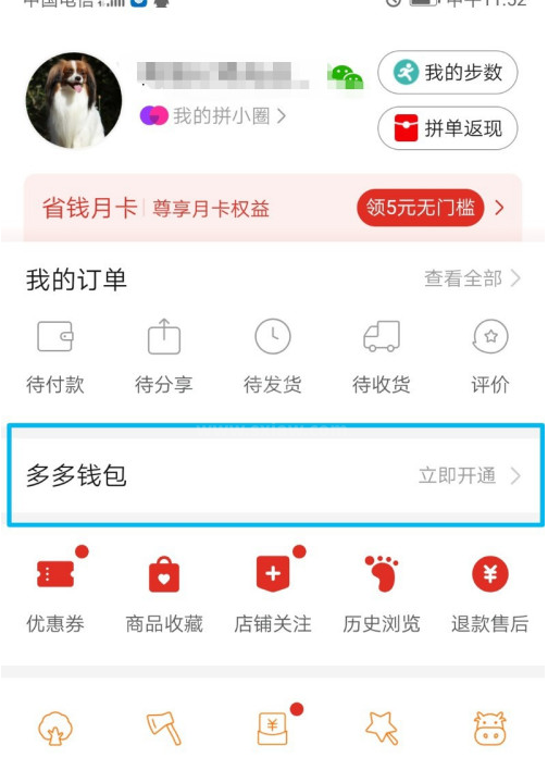 拼多多钱包在哪开通 拼多多开通钱包方法截图