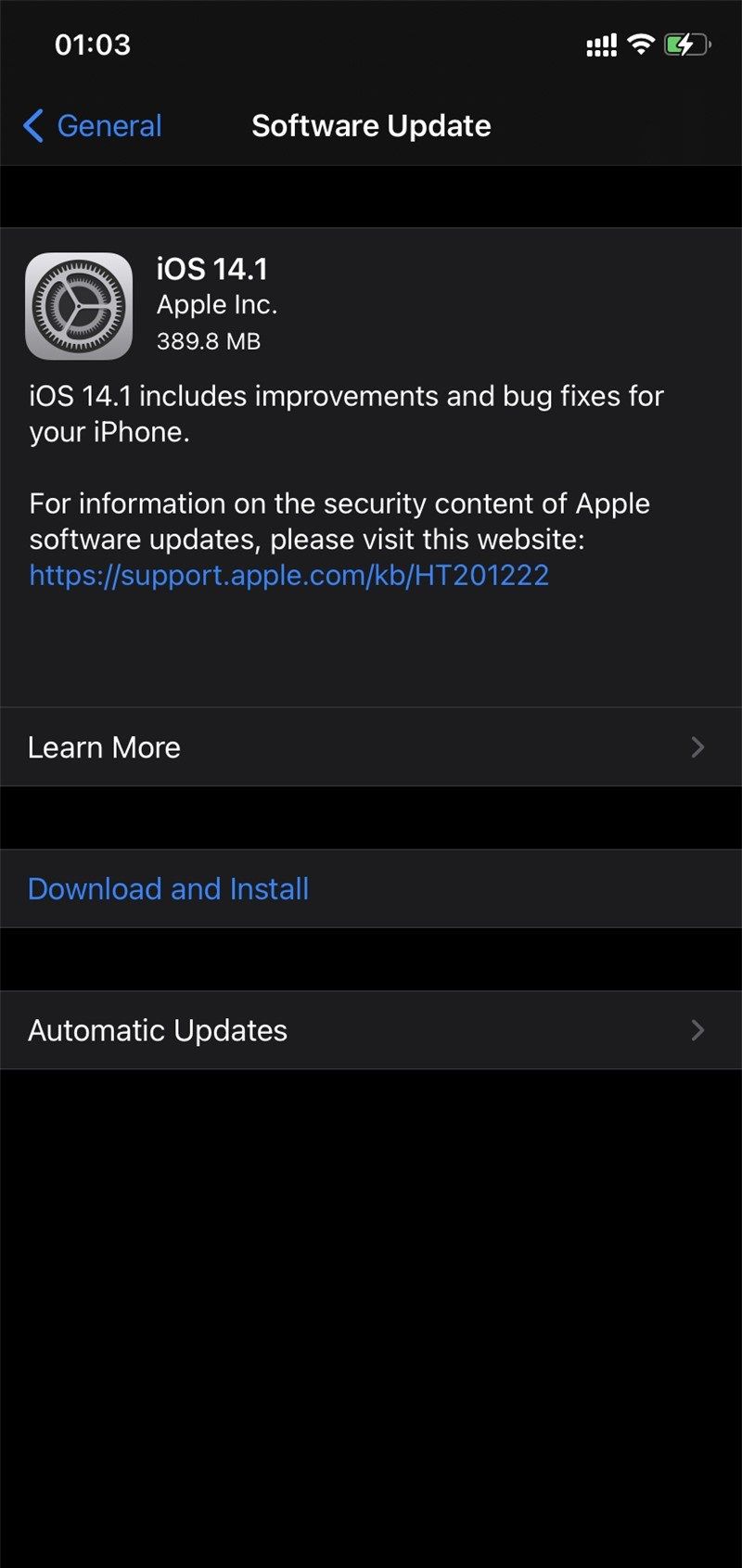 ios14.1正式版更新了什么?iOS14.1正式版更新内容截图