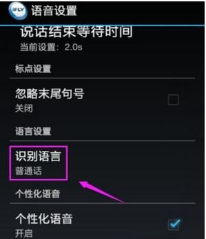 讯飞输入法设置识别语言的操作教程截图