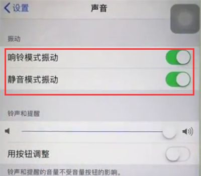 iphone6plus中开启振动的操作截图