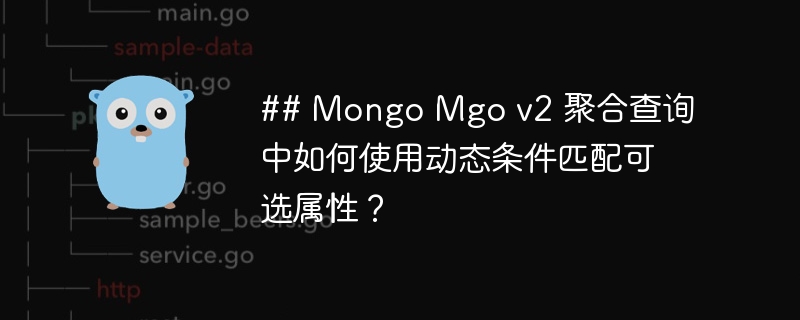 ## Mongo Mgo v2 聚合查询中如何使用动态条件匹配可选属性？