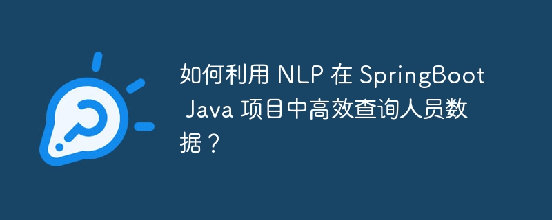 如何利用 NLP 在 SpringBoot Java 项目中高效查询人员数据？