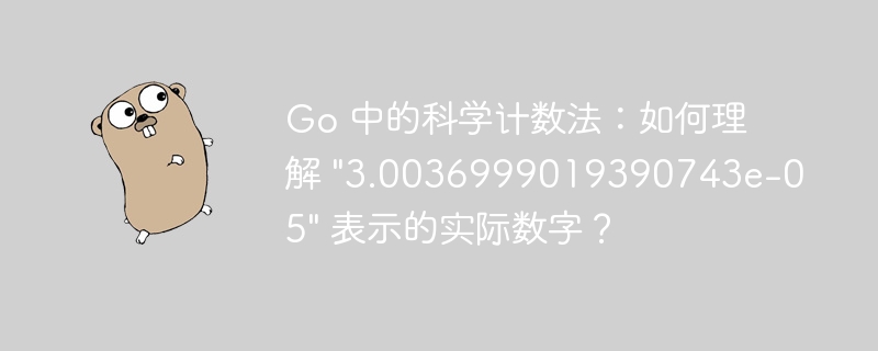 Go 中的科学计数法：如何理解 &quot;3.0036999019390743e-05&quot; 表示的实际数字？