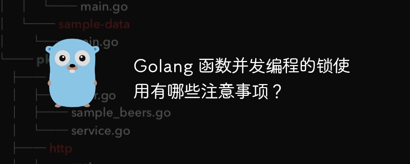 Golang 函数并发编程的锁使用有哪些注意事项？