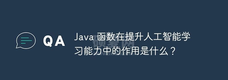 Java 函数在提升人工智能学习能力中的作用是什么？