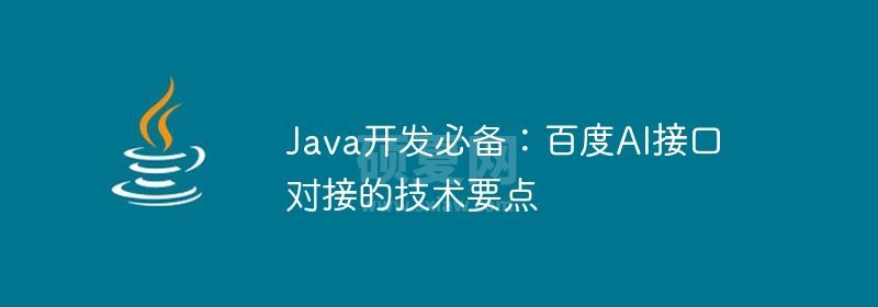 Java开发必备：百度AI接口对接的技术要点