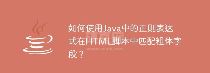 如何使用Java中的正则表达式在HTML脚本中匹配粗体字段？