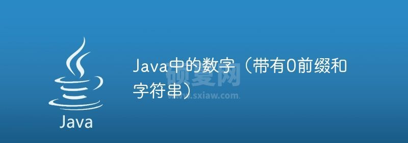 Java中的数字（带有0前缀和字符串）