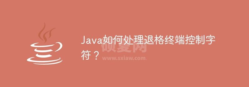 Java如何处理退格终端控制字符？