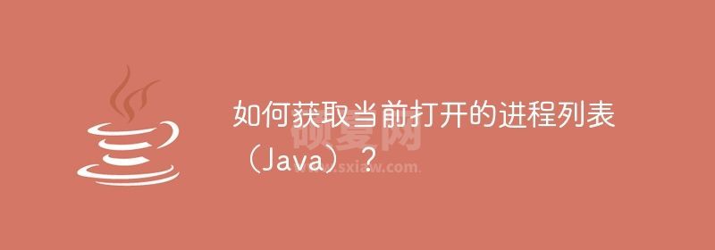 如何获取当前打开的进程列表（Java）？