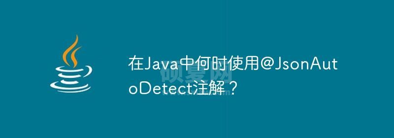 在Java中何时使用@JsonAutoDetect注解？