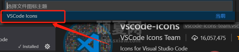 选择 vscode-icons