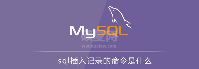 sql插入记录的命令是什么