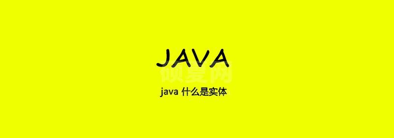 java 什么是实体