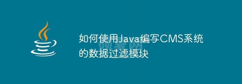 如何使用Java编写CMS系统的数据过滤模块