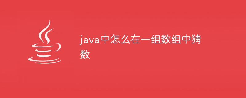 java中怎么在一组数组中猜数