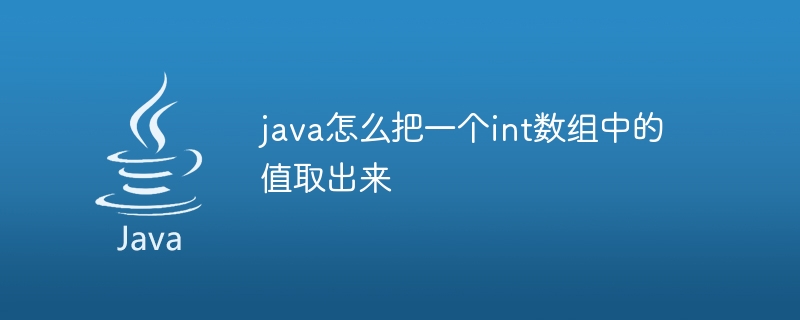 java怎么把一个int数组中的值取出来