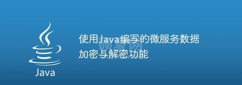 使用Java编写的微服务数据加密与解密功能