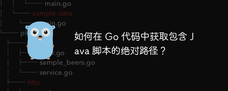 如何在 Go 代码中获取包含 Java 脚本的绝对路径？