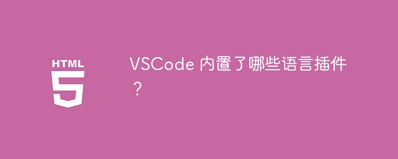 VSCode 内置了哪些语言插件？