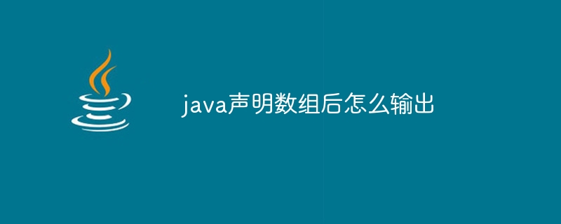 java声明数组后怎么输出