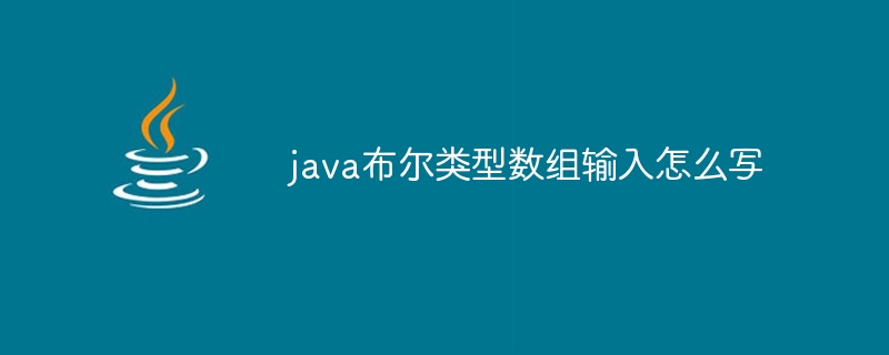 java布尔类型数组输入怎么写