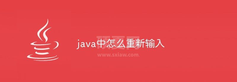 java中怎么重新输入