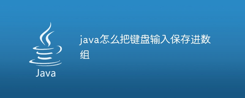 java怎么把键盘输入保存进数组