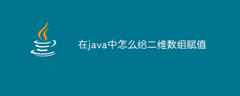 在java中怎么给二维数组赋值