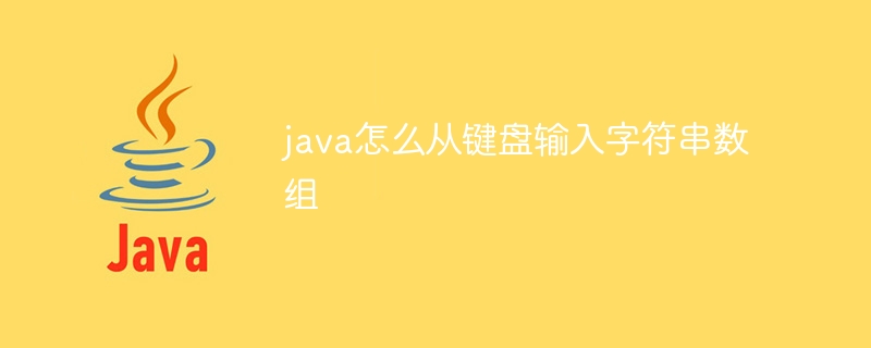 java怎么从键盘输入字符串数组