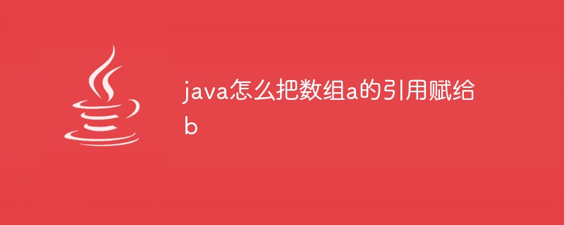 java怎么把数组a的引用赋给b