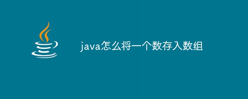 java怎么将一个数存入数组