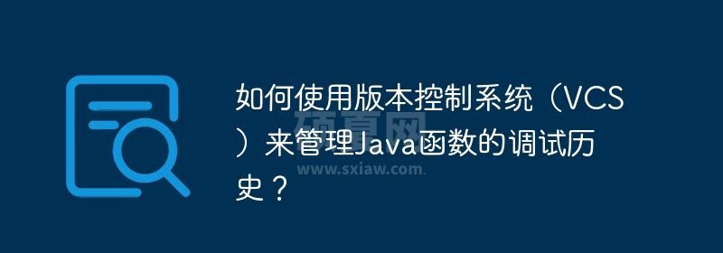 如何使用版本控制系统（VCS）来管理Java函数的调试历史？