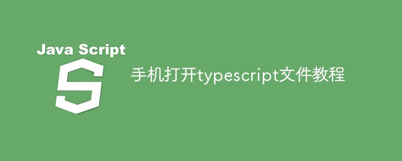 手机打开typescript文件教程