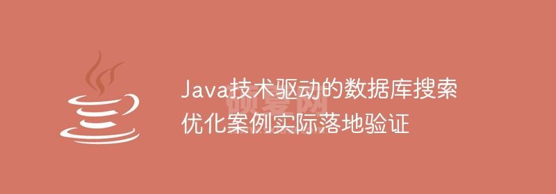 Java技术驱动的数据库搜索优化案例实际落地验证