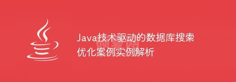 Java技术驱动的数据库搜索优化案例实例解析