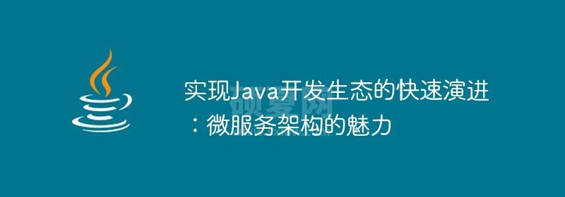 实现Java开发生态的快速演进：微服务架构的魅力