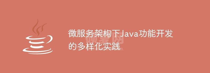 微服务架构下Java功能开发的多样化实践