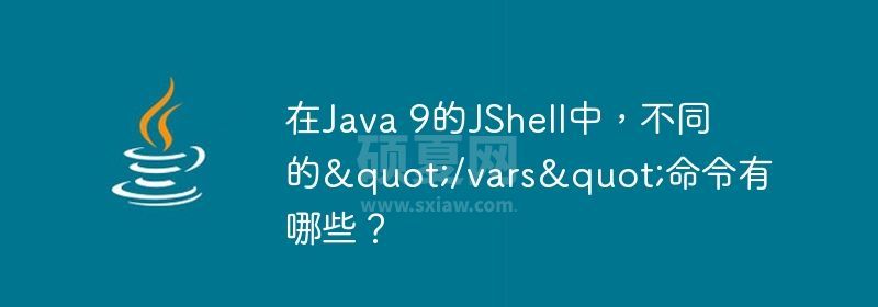 在Java 9的JShell中，不同的&quot;/vars&quot;命令有哪些？