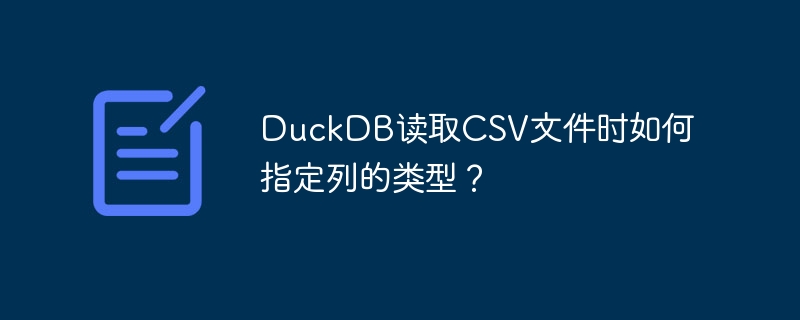 DuckDB读取CSV文件时如何指定列的类型？