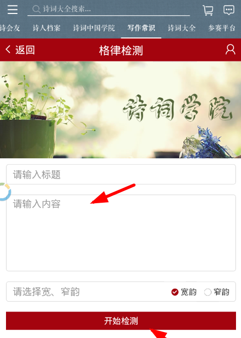 诗词中国app查看写作常识的简单教程截图