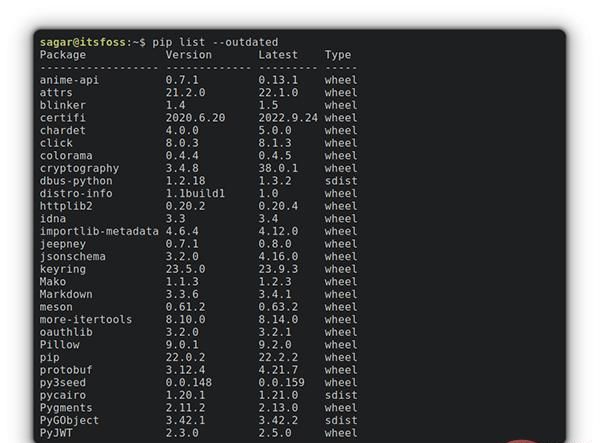 使用 Pip 升级 Python 软件包