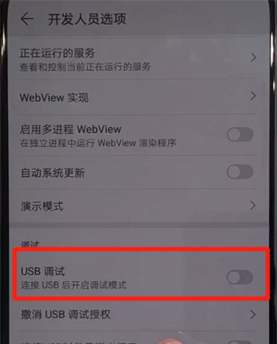 华为nova5中打开usb调试的操作教程截图